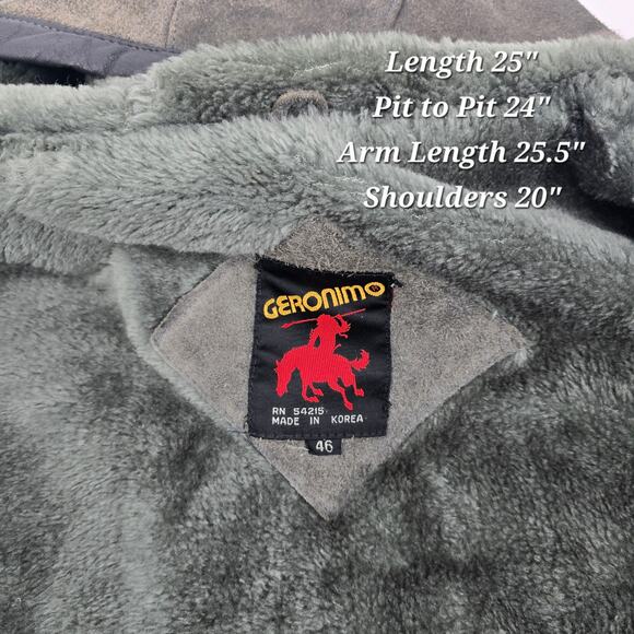 Vintage Geronimo Genuine Leather Bomber Jacket - Picture 4 of 9